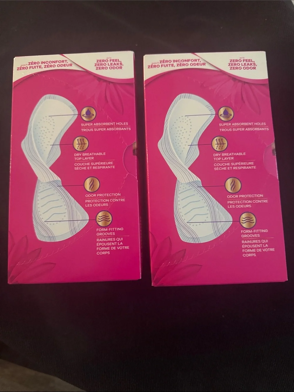 2 Always Radiant FlexFoam Pads - Pink & Blue Packaging